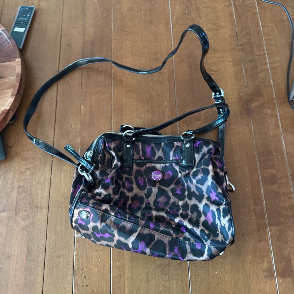 Genuine purple and black Coach bag